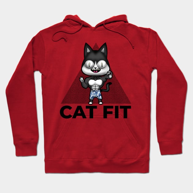 cat fit Hoodie by sambukino